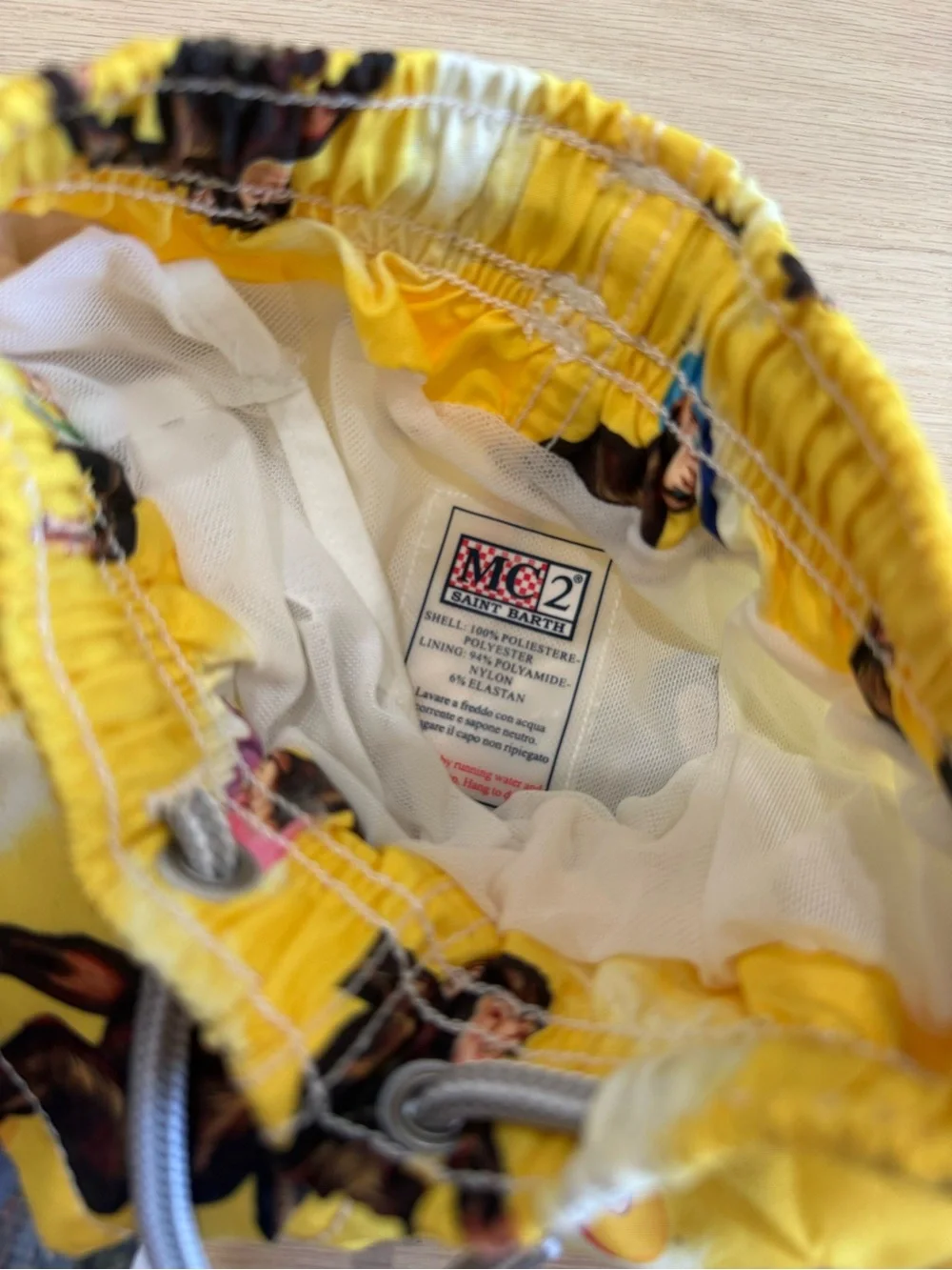 MC2 Saint Barth Yellow Monkey-Print Swim Trunks
